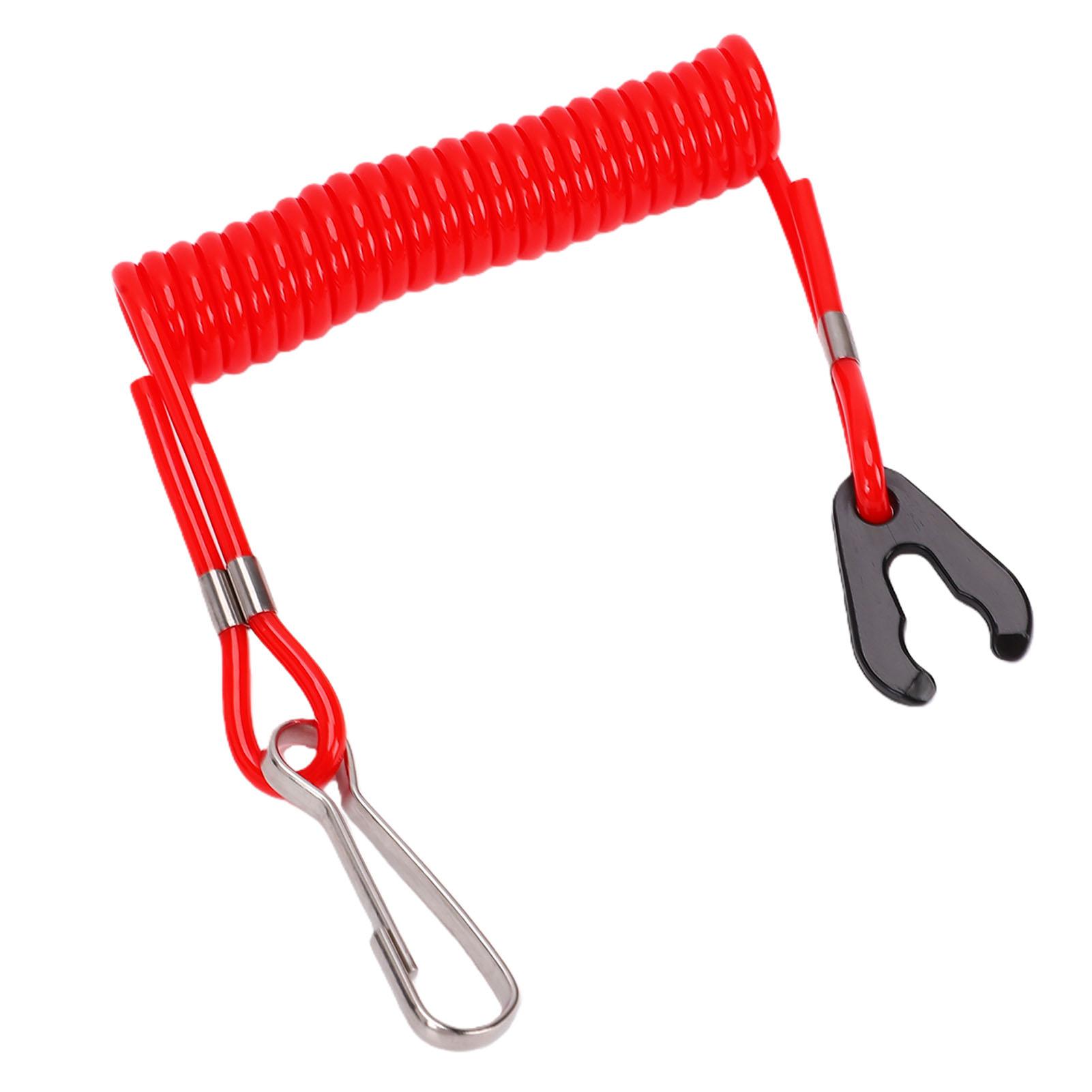Boat Kill Switch Safety Lanyard with Stop Switch Keys Universal Emergency Stop Switch Safety Lanyard Cord