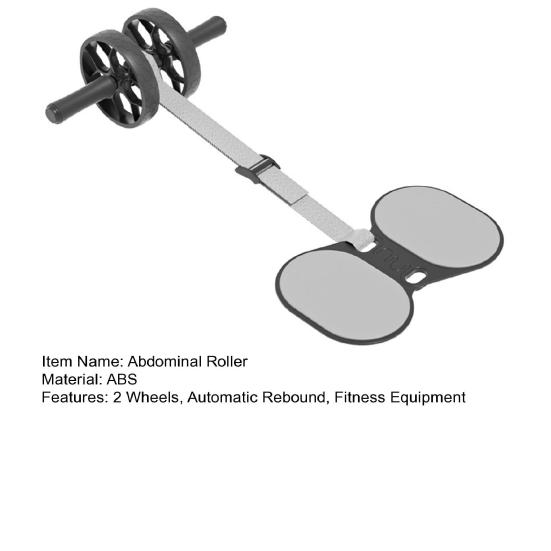 Abdominal Roller Wheel with Adjustable Resistance Automatic Rebound Men Women Core Workout Equipment 2 Wheels Abdominal Exerciser Trainer