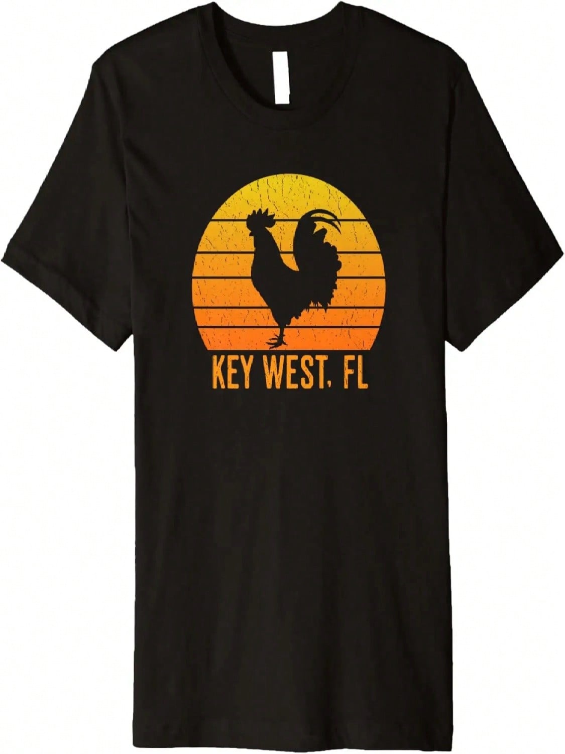 Retro Key West Florida Rooster Premium T-Shirt S