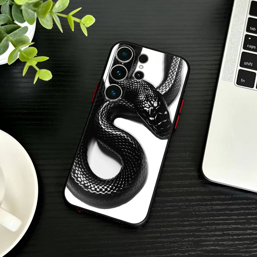 Snake Classic Phone Case For Samsung S26,S25,S24,S23,S22,S21,S20,S30,Ultra,Plus,Fe,Note,5G Black Cover