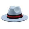 Ji Nan Ladies Black Wool Jazz Hat Big Eaves Hat Flat Edge Top Hat Czy-054