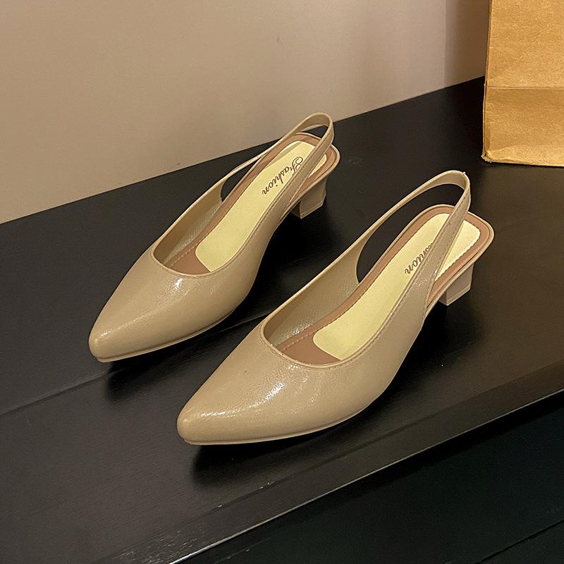 

Новый стиль женских шлепанцев, обувь на одной ноге, толстые каблуки и танкетки, шлепанцы 40 хаки