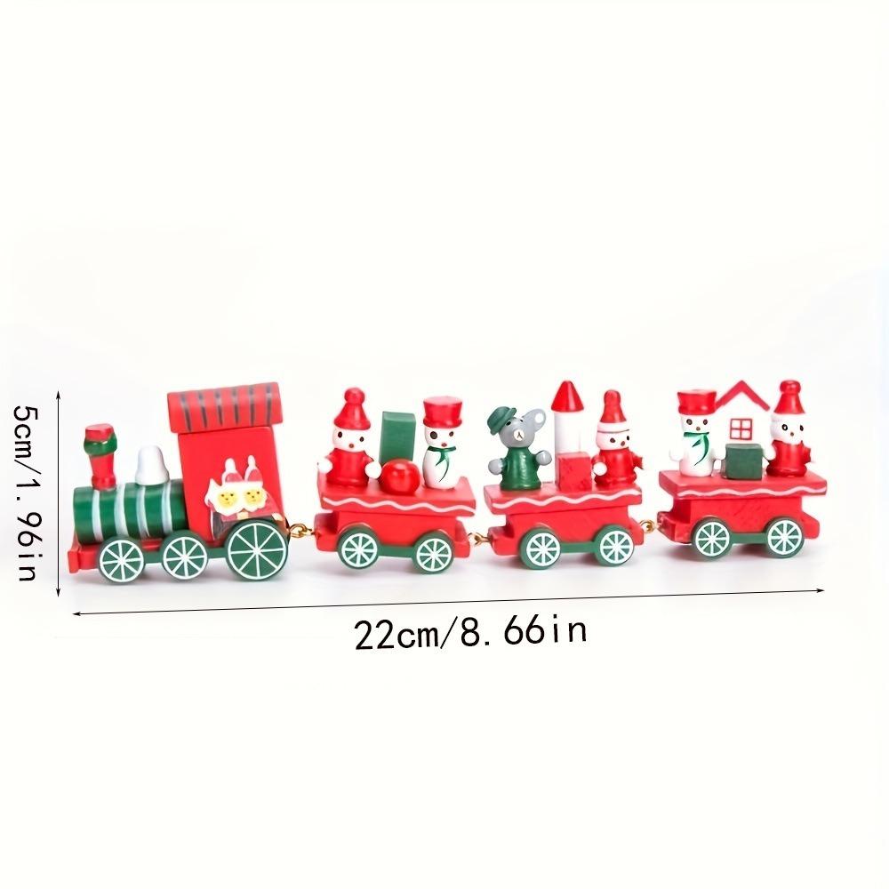 2025 Wooden Christmas Train Decor - Handcrafted Mini Holiday Set for Home, Window Display & Stocking Stuffers Gift
