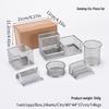 Six-Piece Metal Mesh Desktop Pen Holder and Stationery Storage Set