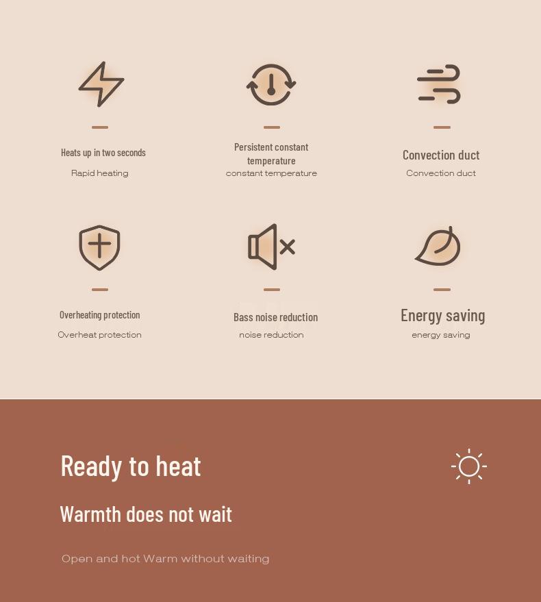 Compact Electric Desktop Heater and Foot Warmer