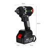 388VF 630N.m Cordless Electric Brushless Wrench Rechargeable 19800mAh Li Battery Torque Guns LED light Socket Wrench Tools