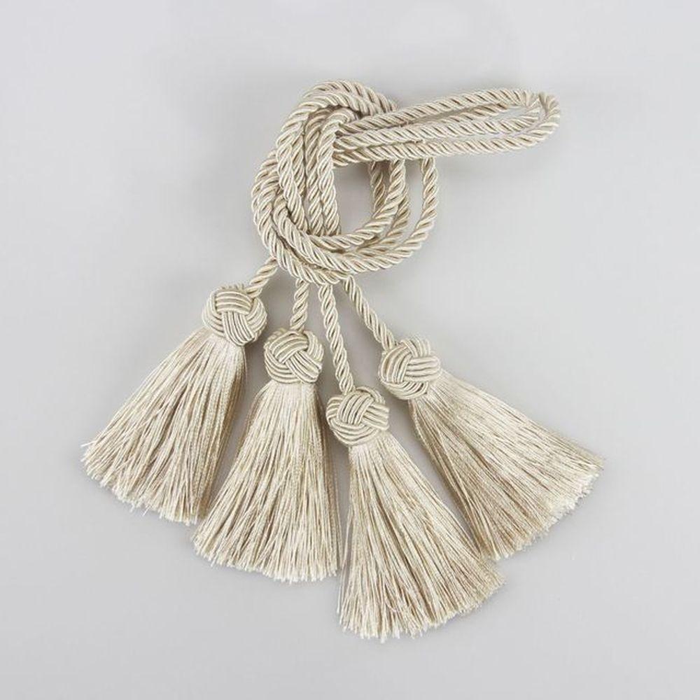 

1Pair Mini Tassel Fringe Trim DIY Craft Tassels Hanging Pendant Sewing Room Accessory Jewelry Decoration Curtain Accessories. Beige