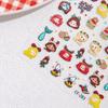 Cyansea 5D Embossed Cute Christmas Cartoon Nail Art Stickers - DIY 3D Decoration