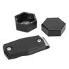 Hexagonal Pool Cue Chalk Box with Magnetic Clip 6063 Aluminum Black Lightweight Magnetic Portable Billiard Chalk Case for Billiard Cue