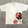 Japanese Floral Art Aesthetic Graphic Tee Cotton Mens Womens T Shirt Y2K Streetwear