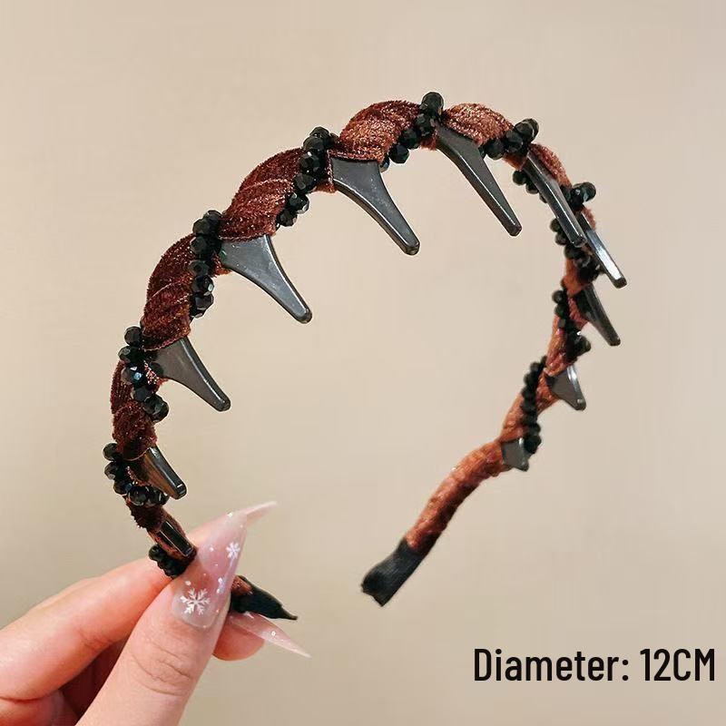 

Розкішна жіноча пухнаста обруч-корона з камінням для вмивання обличчя (Видання 2025 року)