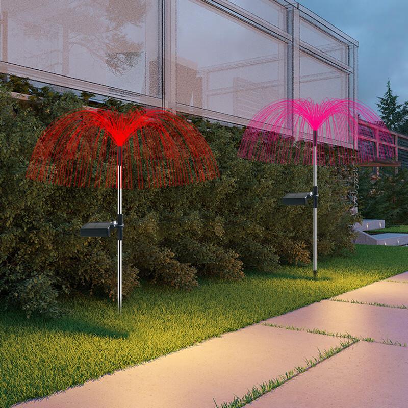 Solar Powered Jellyfish Fiber Optic Garden Lights