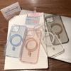Luxus Glitter Magsafe Transparente Telefonhülle für iPhone 13 14 15 Pro Max Plus Magnetische klare Stoßfängerhüllen