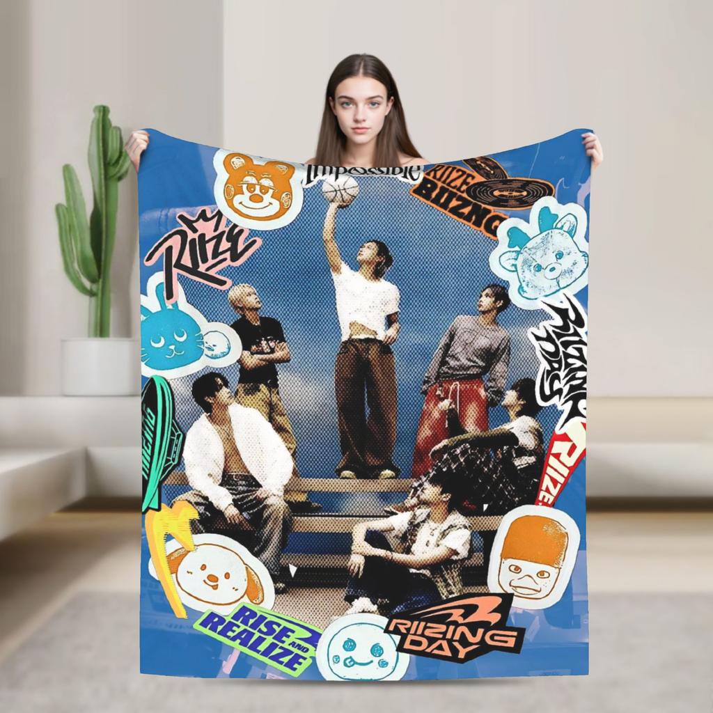 Soft Warm Blanket Travel Office RIIZING SOHEE Riize KPOP Throw Blanket  Flannel Bedspread For Outdoor Fashion Sofa Bed Cover