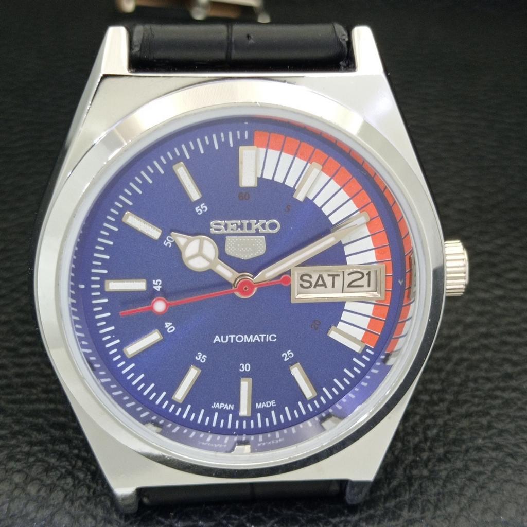 REFURBISHED SEIKO 5 AUTOMATIC 6309A VINTAGE JAPAN MENS BLUE DIAL WATCH A440889-4