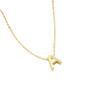 26 Large Capital English Letter Necklace Polished Smooth Hole-Punched Pendant Fine Chain Women's Item