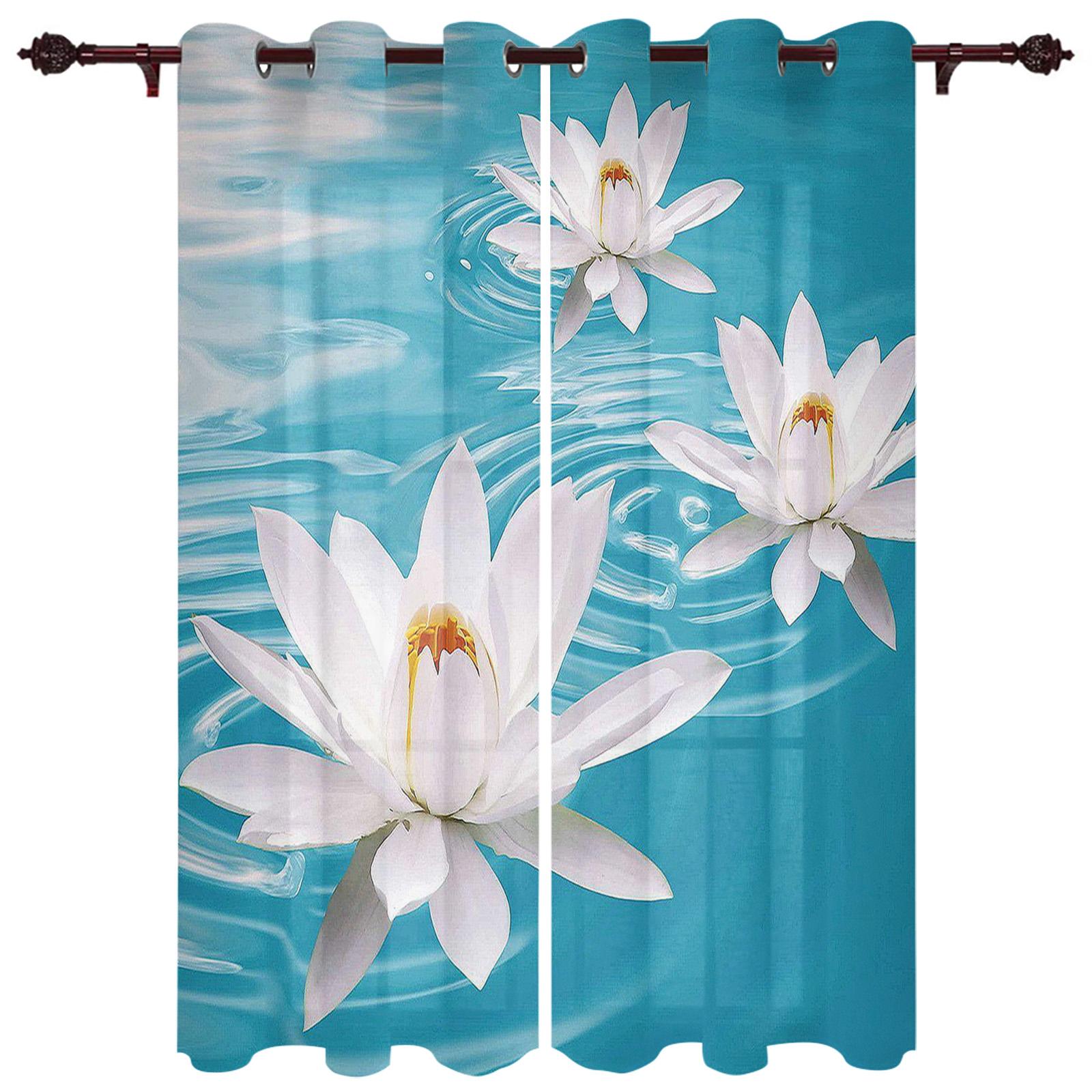 Шторы на окна Zen Stones White Lotus Home Decor Шторы для спальни Шторы на кухню Шторы — фото 19