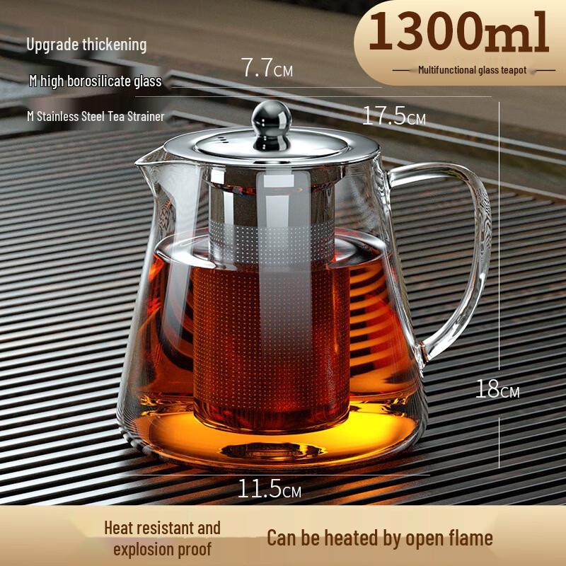 Thickened High Borosilicate Glass Teapot