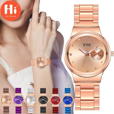 Oi moda relógio de luxo feminino relógio de quartzo à prova dwaterproof água senhoras relógio feminino relógios de pulso