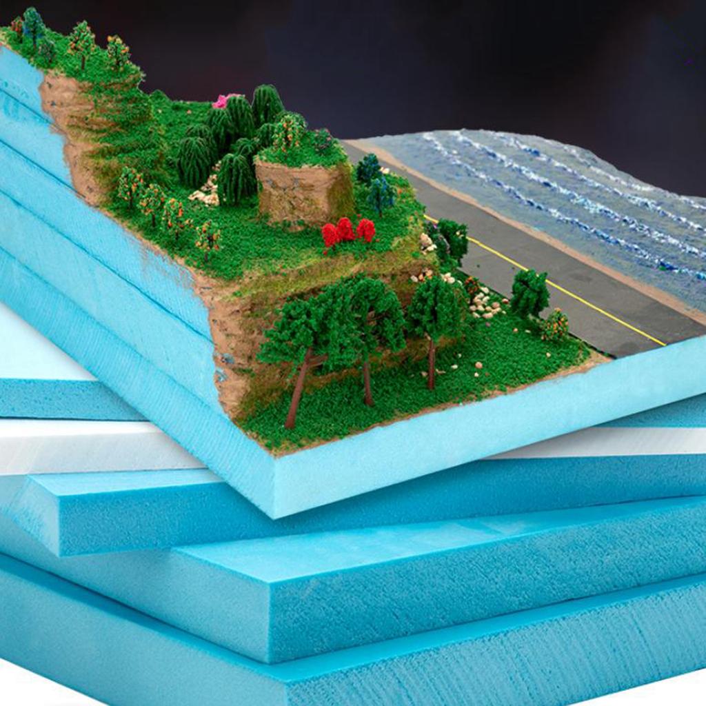 2/5pcs High Density Foam Slab DIY Model Material Diorama Base  Foam Blocks Modeling Material for Crafting Modeling Landscape Art