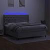 VidaXL Slat Bed Base with Mattress and LED, Upholstered Bed, Double Bed, Adult Bed for Interior Bedroom, 3138565