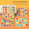 Colorful Alphabet Number Wooden Puzzles Kids Intelligent Matching Game Preschool Children Early Educational Toys