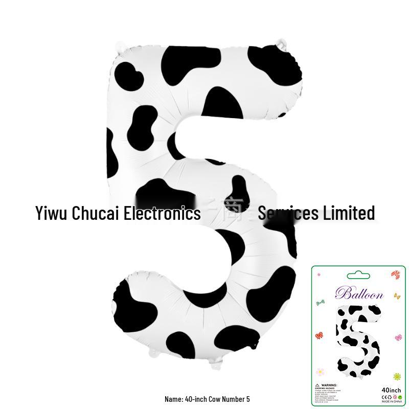 Décoration Bandeau Rayé à Carreaux Vache Dégradé 40" - Grand Chiffre pour Scène de Fête d'Anniversaire de Bébé