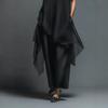 Women Mesh Panel Asymmetric Hem Maxi Dress Casual Loose Fit Dress with Inner Lining