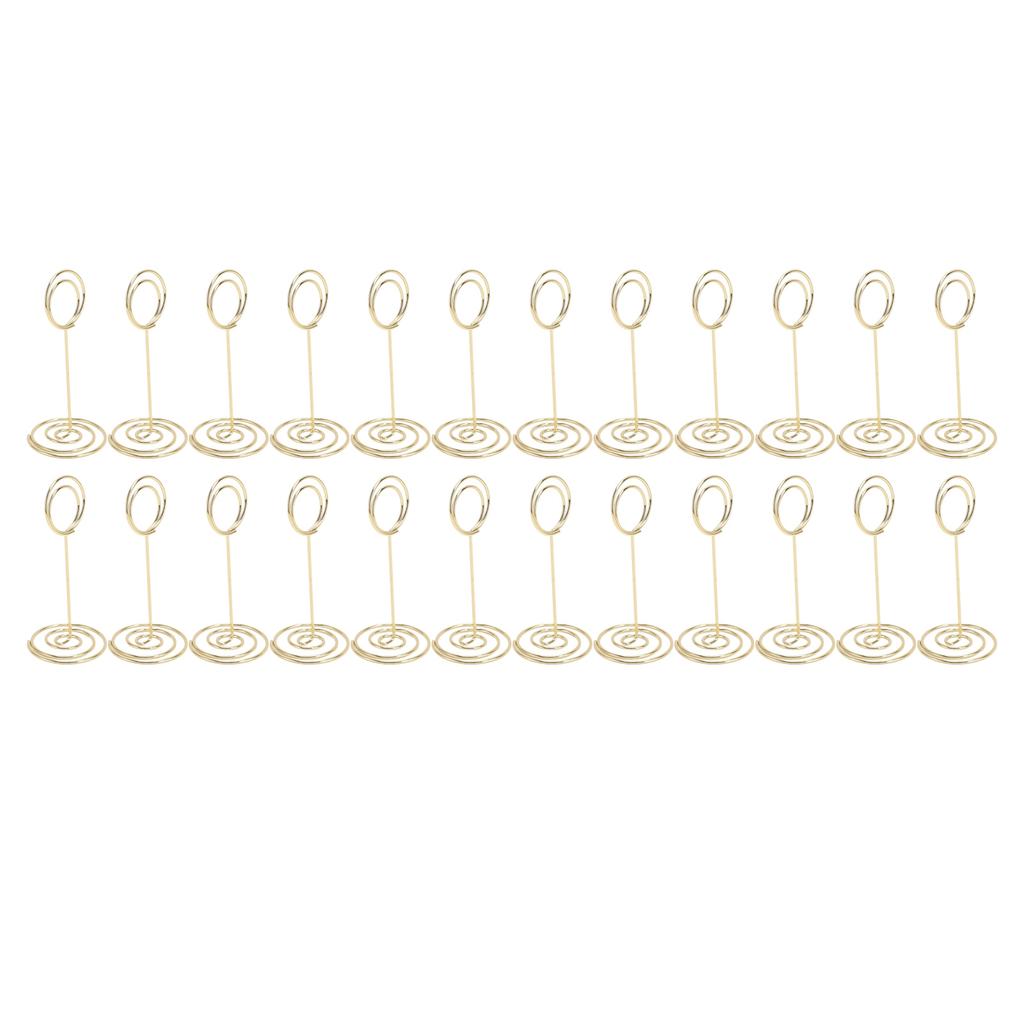24PCS Table Number Holder 85mm Height Stainless Steel Multifunctional Wire Picture Holder