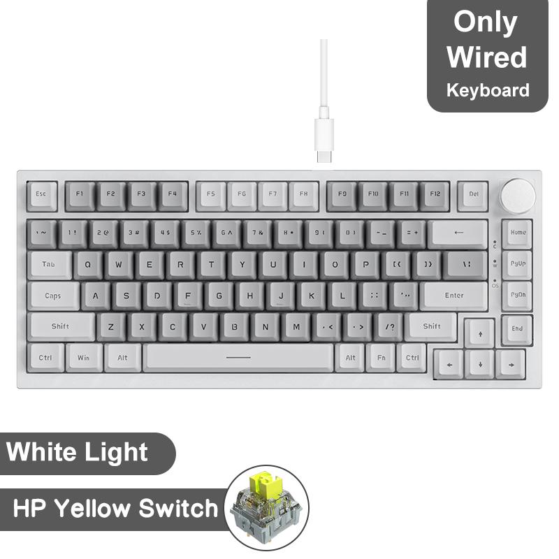 AJAZZ AK820/Pro Wireless Mechanical Keyboard Bluetooth 5.1 2.4G USB-C Wired Swappable RGB Gaming Keyboard Gasket Mount with