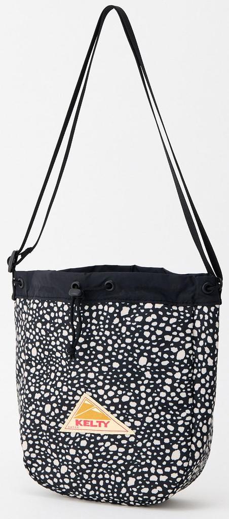 KELTY Outdoor Shoulder Bag ES KINCHAKU SHOULDER 23cm x 20cm x 7cm Black Dalmatian 3259270826