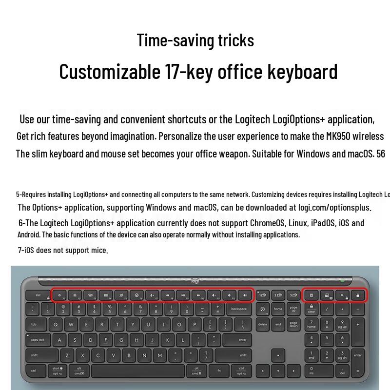 Logitech MK950 for Business Wireless Keyboard and Mouse Combo