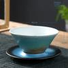 Coffee cup handmade Japanese retro figured cup rough pottery kiln change ceramic mug saucer tea mug coffee cups set  teacup