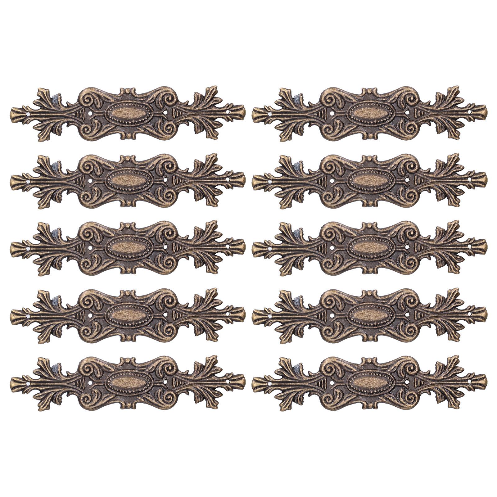 

10pcs Corner Covers Vintage Exquisite Alloy Corner Protector with Screws for Wooden Case Book Scrapbook Photo Album