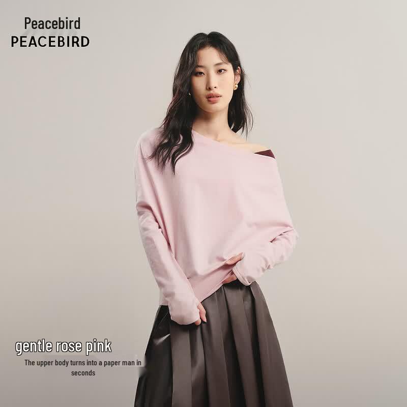 PEACEBIRD Women s Off-Shoulder Knit Pullover XL
