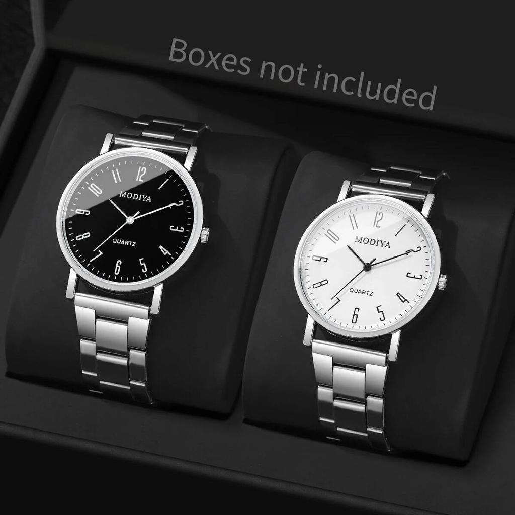 2PCS/Set Fashion Men Business Watches Casual Mens Analog Quartz Watch Reloj Hombre