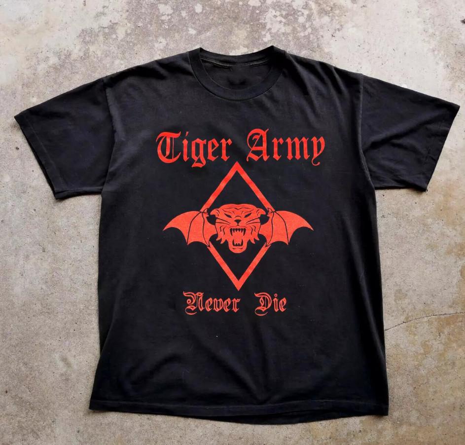 Vintage 1999 Tiger Army Vintage 90s Never Die 1999 T-shirt size S-5XL XXXL