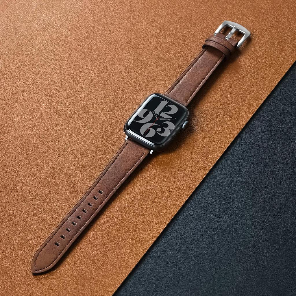 Compatibility: Apple Watch Ultra, Series 10/9/8/7/6, Ultra-Fiber Leather Strap