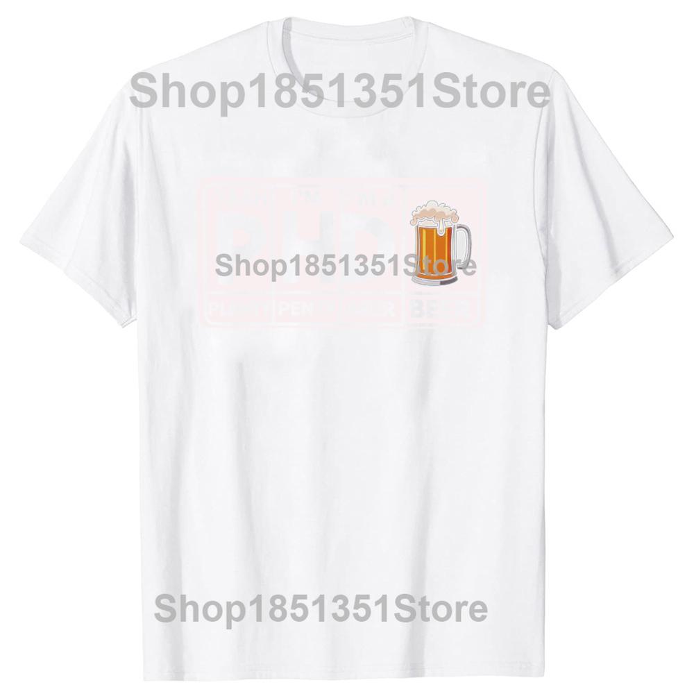 Lustige PHD Bier Klassische Grafik T-Shirts Herren Damen Mode Lässiges T-Shirt 100% Baumwolle Locker Übergröße T-Shirt