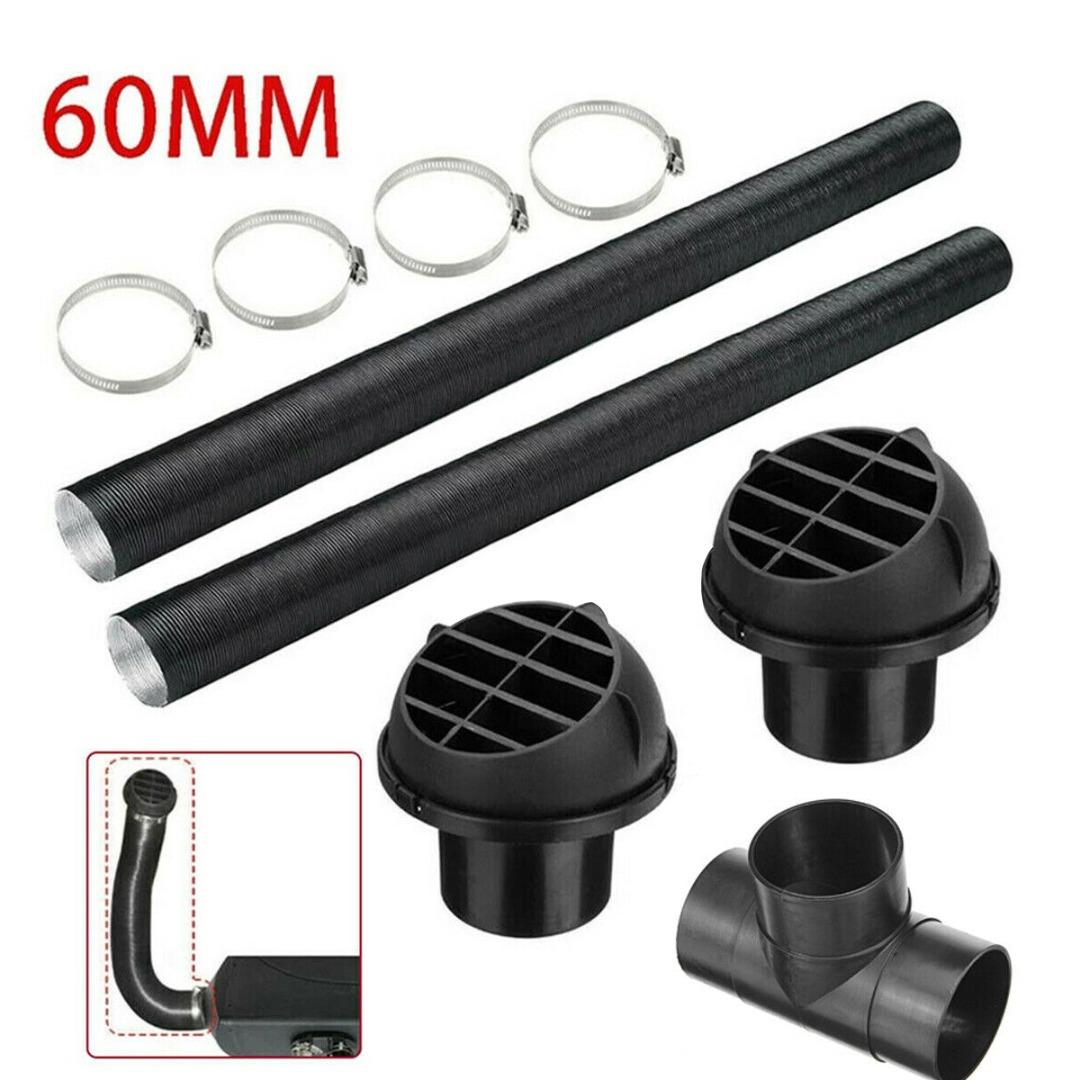 

Pdtoweb 60 мм трубный воздуховод тройник + выходное отверстие для теплого воздуха + зажим для шланга для дизельного обогревателя