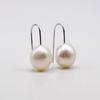 Baroque Pearl Earrings Natural White Freshwater Pearl 925 Silver Hook Short Pendant Women's Earrings Irregular Pearl Jewelry