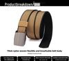 Men's Nylon Woven Canvas Belt with Automatic Buckle - Youth & Student Casual Tactical Belt