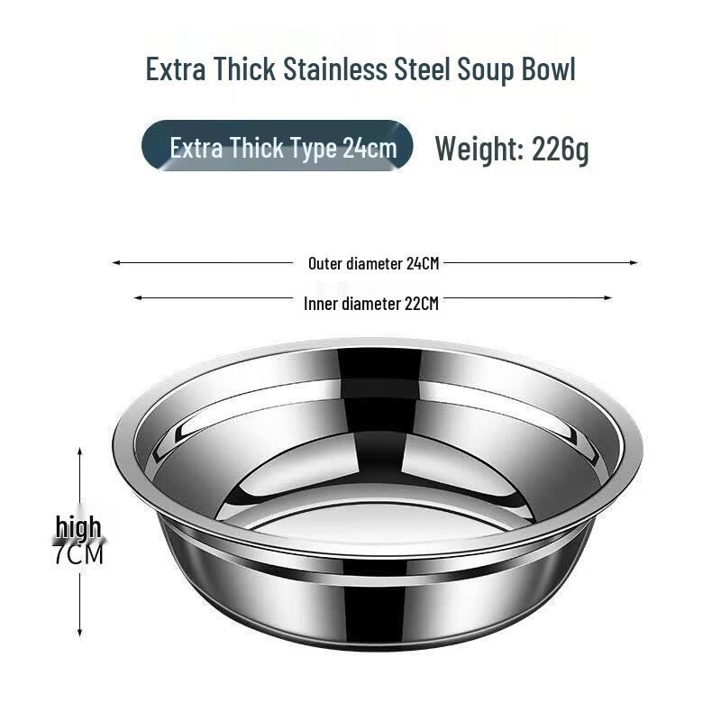 Qiwei Food Grade 304 Stainless Steel Induction Cooking Bowl