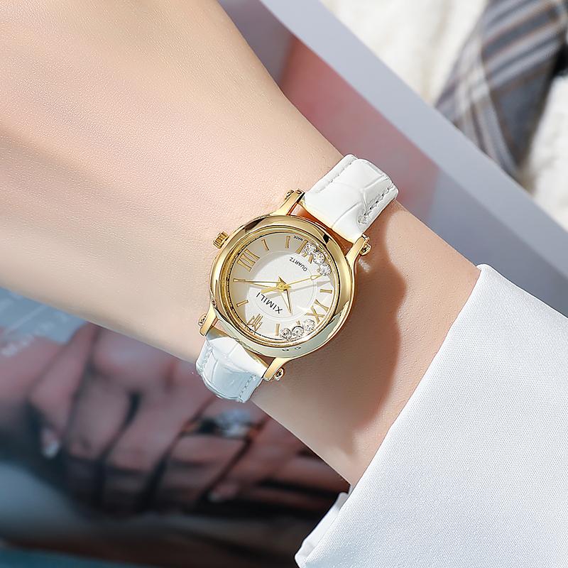 New Korean version simple ball ladies quartz watch Fashion leather women's student watch