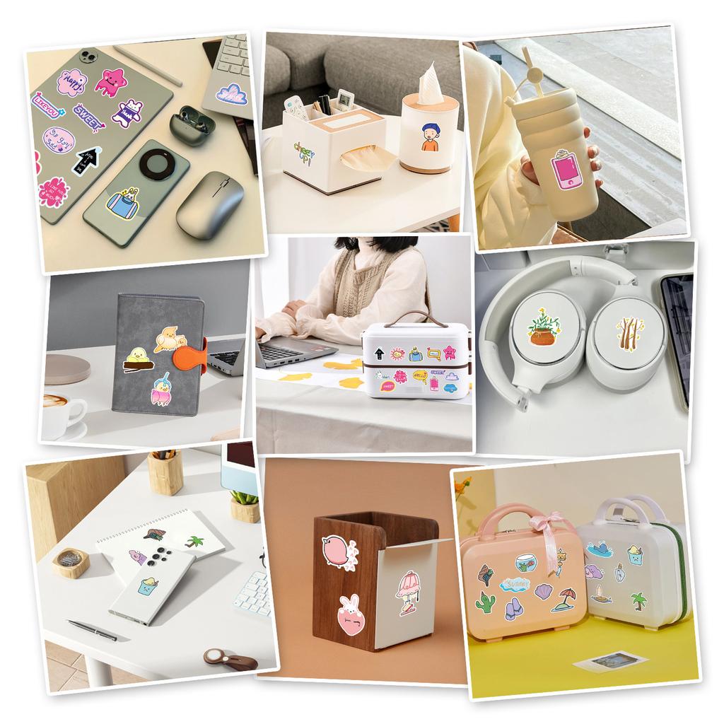 50pcs Capybara Stickers Capybara Cartoon Animal Cute Waterproof Decorative Hand Account Water Cup Sticker