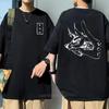 Japanese Anime Cartoon Kon Men's Running Sport Loose Oversized 100% Cotton T-shirt Short-sleeved Summer Men's Top