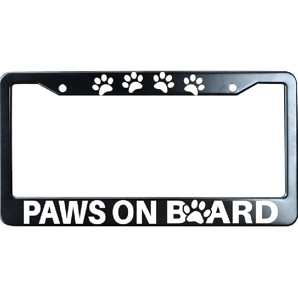 Tell Your Cat I Said Pspspsps Matte Black License Plate Frame Cover for Men/Women, Heavy Duty Stainless Steel Auto Car Tag Frame with 2 Holes & Free
