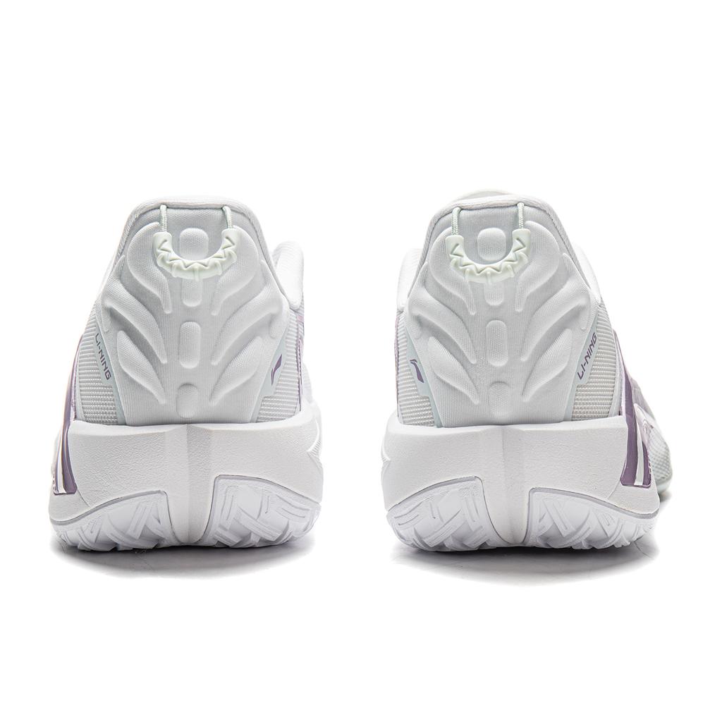 Li Ning Abrasion Resistant Rebound Grip Low top Basketball Shoes Men's White Purple ABFV005-12