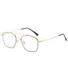 Double Beam Anti-blue Light Nearsighted Glasses Women Retro Metal Square Diopter Eyeglasses Prescription 0 -0.5 -0.75 To -6.0