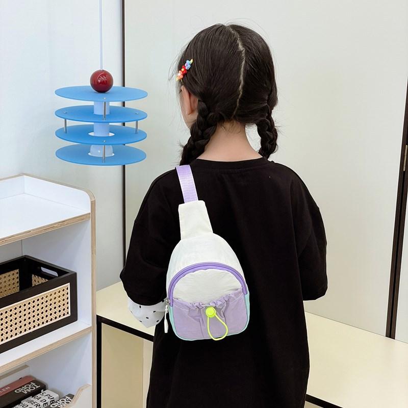 Kids Colorful Crossbody Chest Bag, Cute Lightweight Mini Shoulder Bag for Boys and Girls, Compact Casual Travel Daypack for Phone and Small Essentials